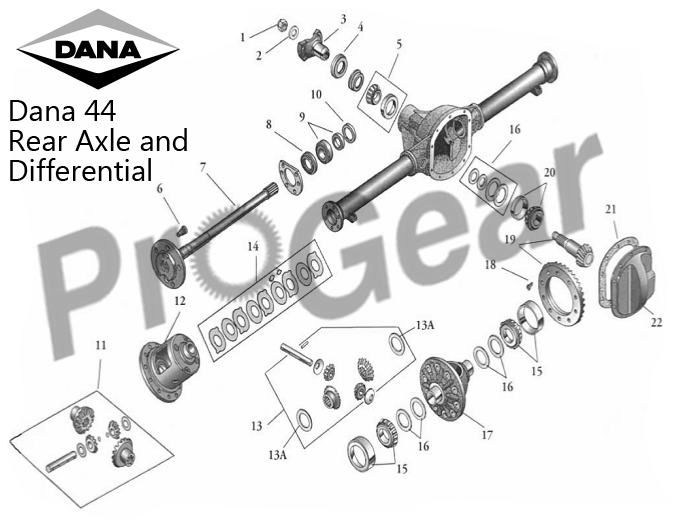 Dana 44 Rear Axle-Differential